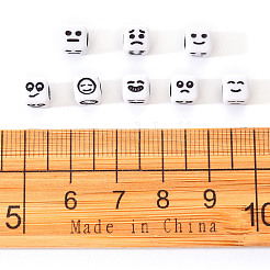 Craft White Acrylic Beads&nbsp;MACR-YW0001-13