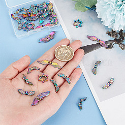 32Pcs 8 Style Rack Plating Alloy Beads&nbsp;FIND-PH0007-63