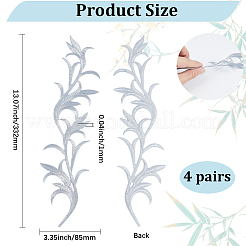 4Pairs Embroidery Thread Clothing Patches&nbsp;PATC-GF0001-95B