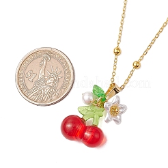 Resin Fruit Pendant Necklaces&nbsp;NJEW-JN05204-02
