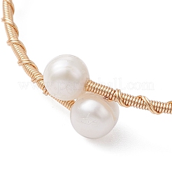 Natural & Synthetic Mixed Stone & Pearl Beaded Bangle&nbsp;BJEW-JB09646