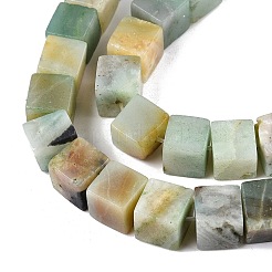Natural Flower Amazonite Beads Strands&nbsp;G-T139-8x8-31A