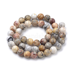 Natural Crazy Lace Agate Round Bead Strands&nbsp;X-G-E334-6mm-20