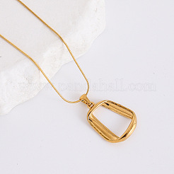 Vintage 304 Stainless Steel Trapezoid Pendant Necklaces&nbsp;WL0350