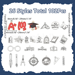102Pcs Graduation Season Alloy Enamel Pendants&nbsp;FIND-WR0012-32