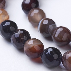 Natural Striped Agate/Banded Agate Beads Strands&nbsp;G-G753-05-8mm