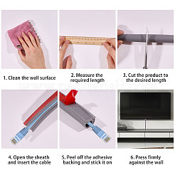Self Adhesive Semicircular Hard PVC Cable Cover&nbsp;AJEW-WH0886-24A