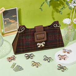 16 Sets 4 Colors Alloy Bowknot Bag Decorative Buckles&nbsp;DIY-UN0008-49