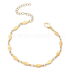 304 Stainless Steel Rhombus Link Chain Bracelets for Women&nbsp;BJEW-JB11603-01