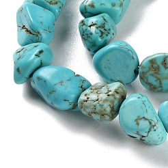 Dyed & Heated Natural Turquoise Beads Strands&nbsp;X-G-P497-01C-17