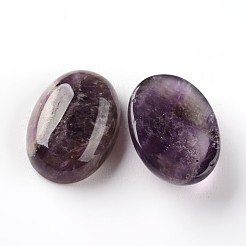 Oval Natural Amethyst Cabochons&nbsp;G-I171-13x18mm-14