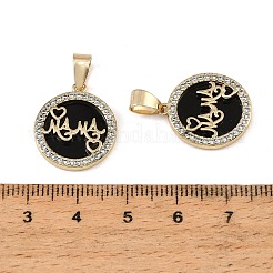 Mother's Day Brass Micro Pave Clear Cubic Zirconia Pendants&nbsp;CU-CBA9175-25G
