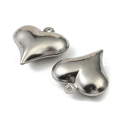 304 Stainless Steel Pendants. Heart Charm&nbsp;STAS-A190-02B-P