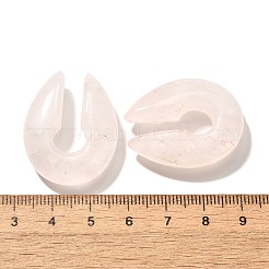Natural Rose Quartz Ear Plugs Gauges&nbsp;G-I359-13B-02