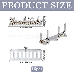 16Pcs Word Alloy Handmade Label Tags&nbsp;FIND-PH0060-37P