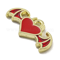 Rack Plating Alloy Enamel Pendants&nbsp;PALLOY-F312-68G-02