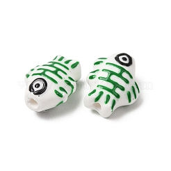 Handmade Printed Porcelain Beads&nbsp;PORC-F005-03B-02