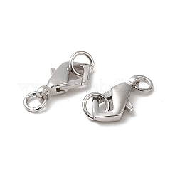 Anti-Tarnish Rhodium Plated 925 Sterling Silver Lobster Claw Clasps&nbsp;STER-D006-21P