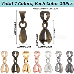 140Pcs 7 Colors Alloy Ice Pick Pinch Bails for Pendant Making&nbsp;FIND-SC0010-38A