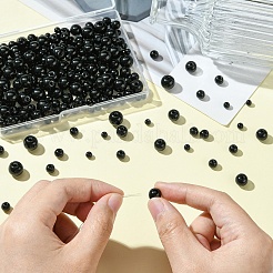 230Pcs 4 Styles Glass Round Bead Strands&nbsp;GLAA-YW0003-74