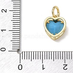 Brass Pave Cubic Zirconia Charms&nbsp;KK-CBA56EF-31G-05