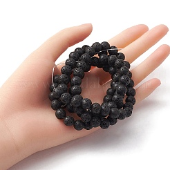 Natural Lava Rock Round Beads Strands&nbsp;G-YW0002-08
