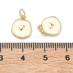 Brass Enamel Pendants&nbsp;KK-C251-36G-01