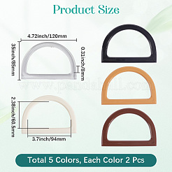 10Pcs 5 Colors Resin Bag Handles&nbsp;FIND-BBC0004-21