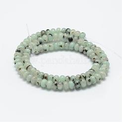 Natural Sesame Jasper/Kiwi Jasper Beads Strands&nbsp;G-G665-03-6x4mm