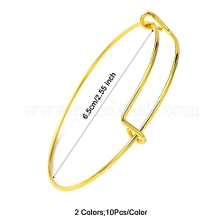 20Pcs 2 Colors Iron Bangle Making&nbsp;BJEW-YW0001-13