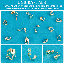 20Pcs 5 Styles Alloy Clip-on Earring Findings&nbsp;FIND-UN0002-38G