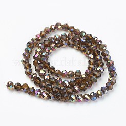 Electroplate Transparent Glass Beads Strands&nbsp;EGLA-A034-T3mm-R11