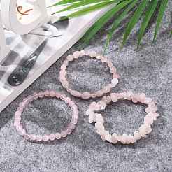 Natural Rose Quartz Stretch Bracelets&nbsp;BJEW-JB05647