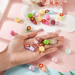 24Pcs 16 Styles Silicone Beads&nbsp;SIL-TA0003-03