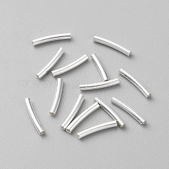 925 Sterling Silver Curved Tube Beads&nbsp;LS-STER-WH0004-016