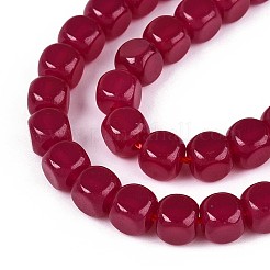 Lab Grown Red Corundum Beads Strands&nbsp;G-G106-N01-03