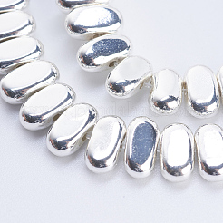 Electroplate Non-magnetic Synthetic Hematite Beads Strands&nbsp;G-J382-4x8x2mm-B04