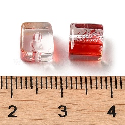 Two Tone Transparent Glass Beads&nbsp;GLAA-NH0001-03A