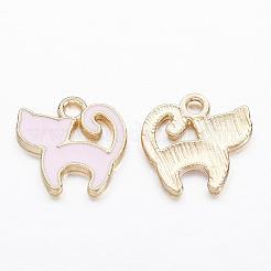 Alloy Enamel Kitten Charms&nbsp;PALLOY-P118-17