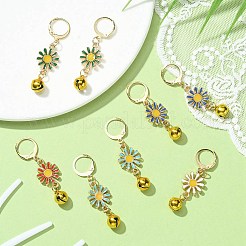 Daisy Alloy Enamel Pendants Decoraiton&nbsp;HJEW-JM01047