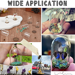 10 Sets 2 Styles Glass Dome Cover&nbsp;AJEW-SC0002-71A