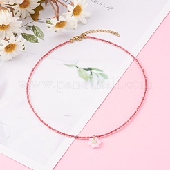 Glass Seed Beads Pendant Necklaces&nbsp;NJEW-JN03338-03