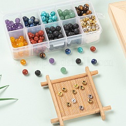 285Pcs 14 Style Natural Mixed Faceted Round Gemstone Beads&nbsp;G-LS0001-58