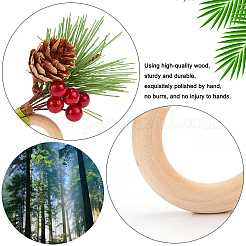 Christmas Theme Wooden Napkin Rings&nbsp;AJEW-WH0261-90