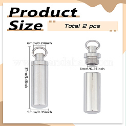 2Pcs 304 Stainless Steel Openable Pendants&nbsp;STAS-LP0002-73