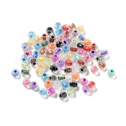 100Pcs Transparent Inside Colours Glass Beads&nbsp;GLAA-P061-01A