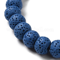 Natural Lava Rock Dyed Beads Strands&nbsp;G-Z036-B01-16