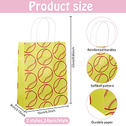 48Pcs 2 Styles Paper Storage Tote Bags&nbsp;ABAG-DR0001-06