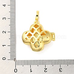 Brass Micro Pave Clear Cubic Zirconia Pendants&nbsp;FIND-Z041-14B
