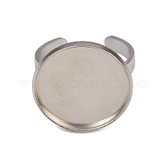 304 Stainless Steel Cuff Ring Components&nbsp;STAS-D372-07P-07